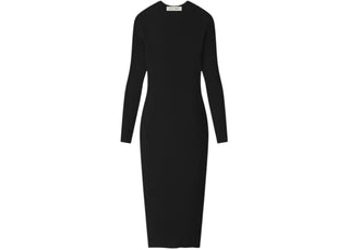 Fear of God Essentials Womens Rib Long Sleeve Dress Vintage Black - product view 2