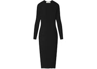Fear of God Essentials Womens Rib Long Sleeve Dress Vintage Black