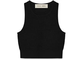 Fear of God Essentials Womens Waffle Sport Tank Vintage Black - vue 360