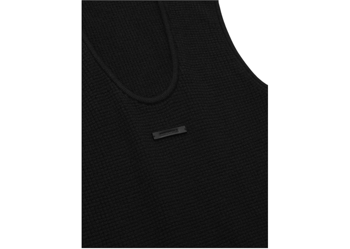 Fear of God Essentials Womens Waffle Tank Vintage Black - vue secondaire B