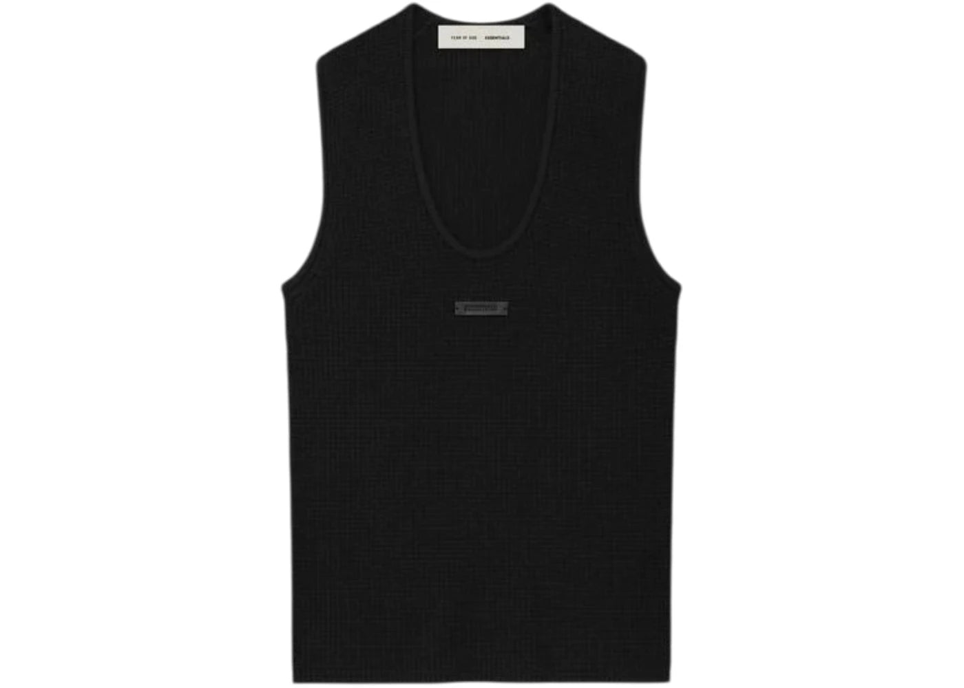 Fear of God Essentials Womens Waffle Tank Vintage Black - vue secondaire A