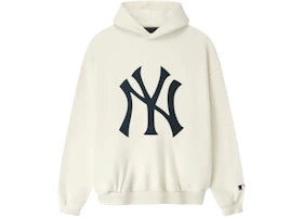 Fear of God Essentials Yankees Sport Hoodie Cream White - authentic Fear of God apparel