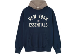 Fear of God Essentials Yankees Sport Hoodie Midnight Navy/Homstead Heather - apparel view 2
