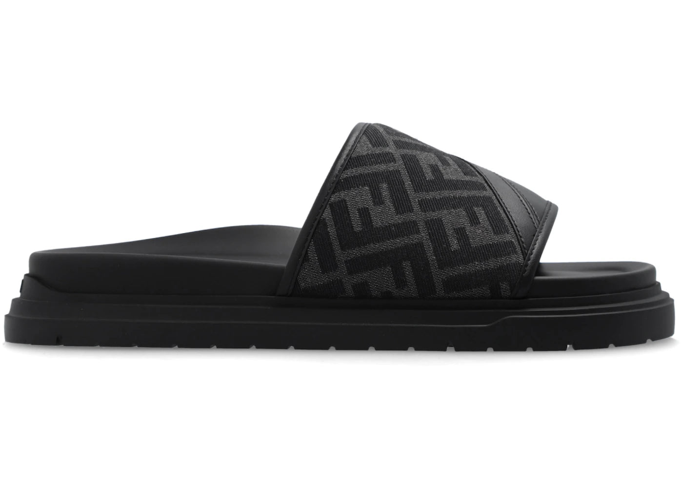 Fendi Diagonal Slide Black - vue 360