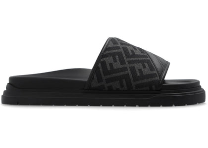 Fendi Diagonal Slide Black - authentic Fendi sneakers