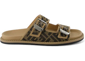 Fendi Feel Sandal FF Jacquard Brown - authentic Fendi sneakers