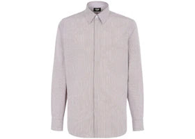 Fendi Pinstriped Cotton Shirt Choko