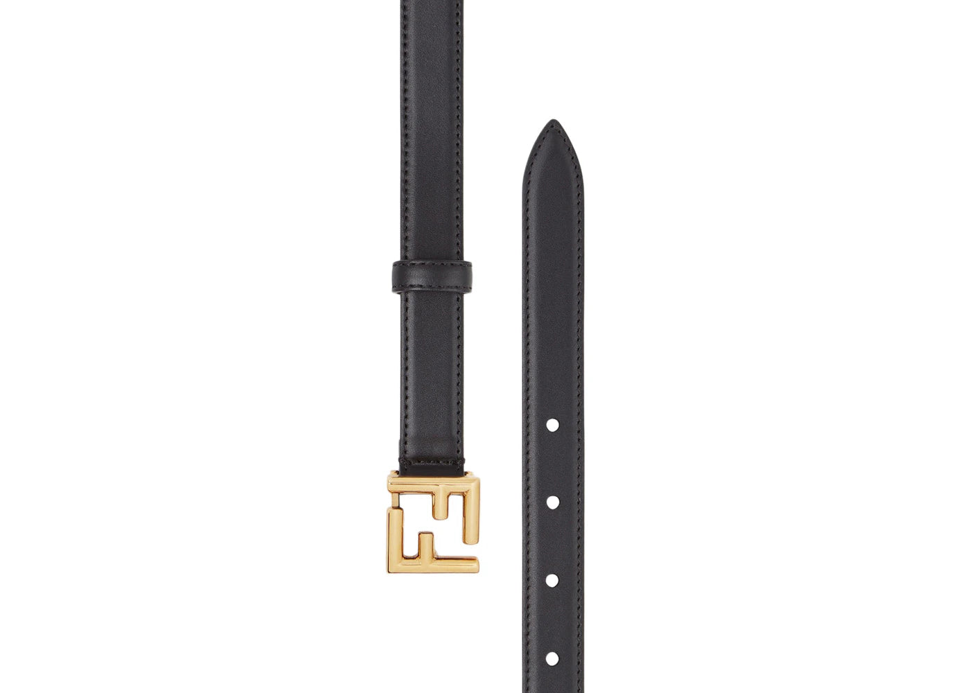 Fendi by Marc Jacobs FF Belt Black Leather Belt - vue secondaire A
