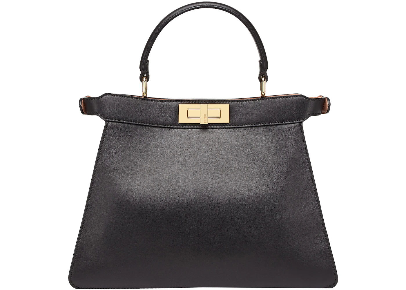 Fendi by Marc Jacobs Peekaboo ISeeU Medium Rose Schwarze Ledertasche - vue secondaire A