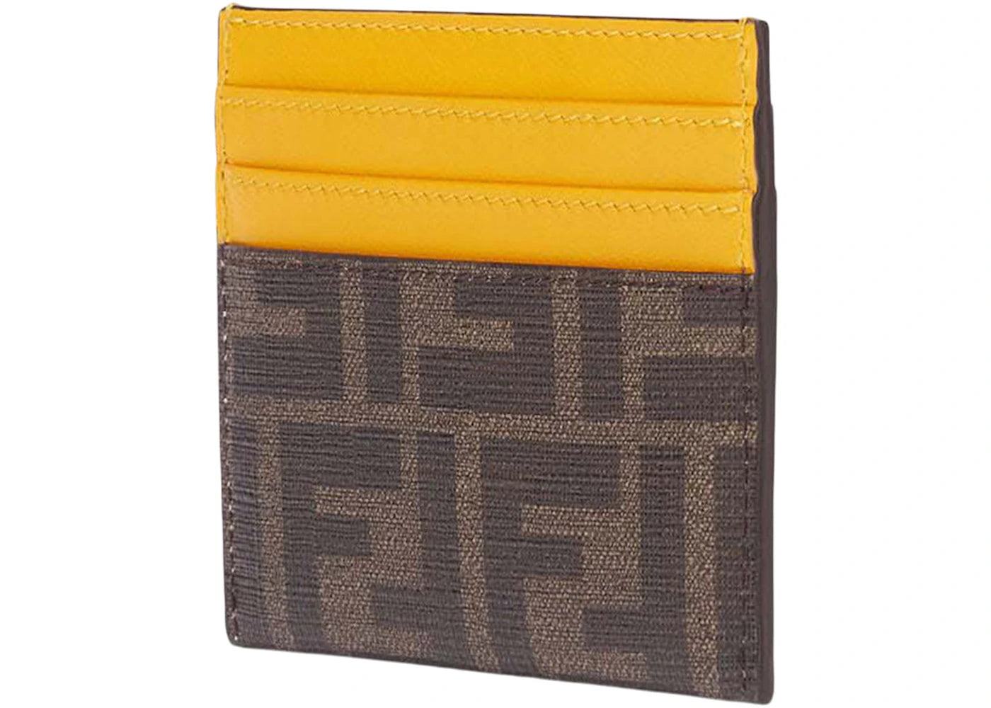 Fendi x FRGMT x Pokemon FF Fabric Card Holder Card Case Brown/Yellow - vue secondaire B