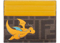 Fendi x FRGMT x Pokemon FF Fabric Card Holder Card Case Brown/Yellow