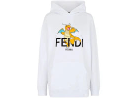 Fendi x Fragment x Pokemon Dragonite Women's Sweatshirt White - vue 360