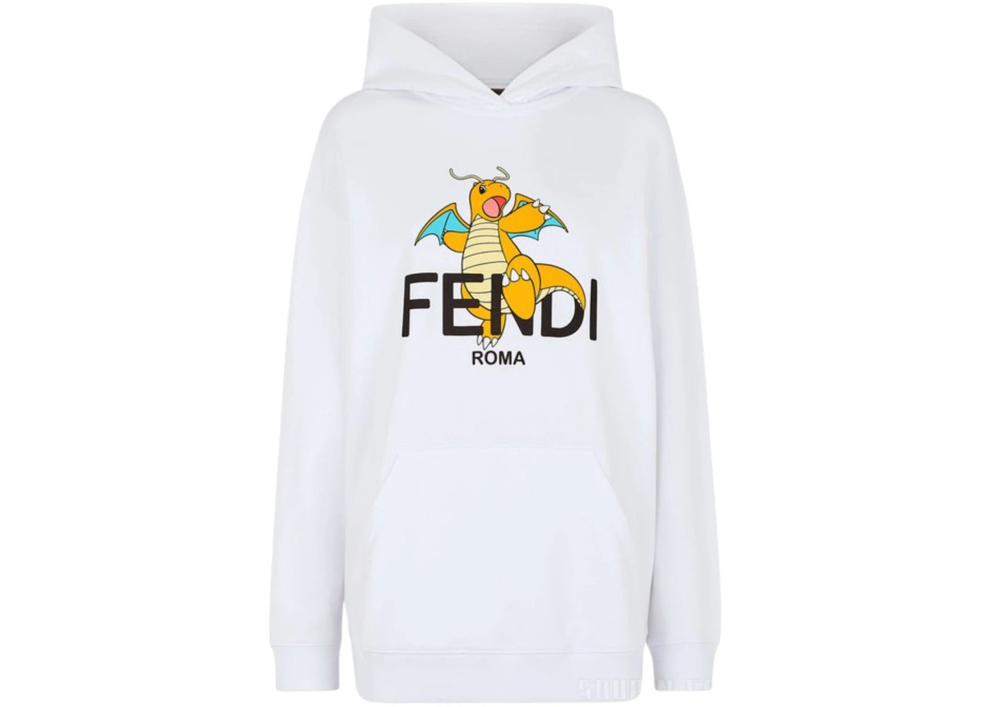 Fendi x Fragment x Pokemon Dragonite Women's Sweatshirt White - vue secondaire A