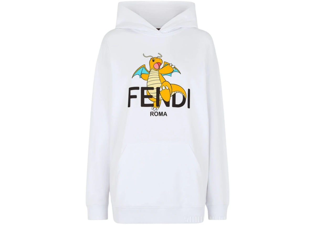 Fendi x Fragment x Pokemon Dragonite Women's Sweatshirt White - vue 360