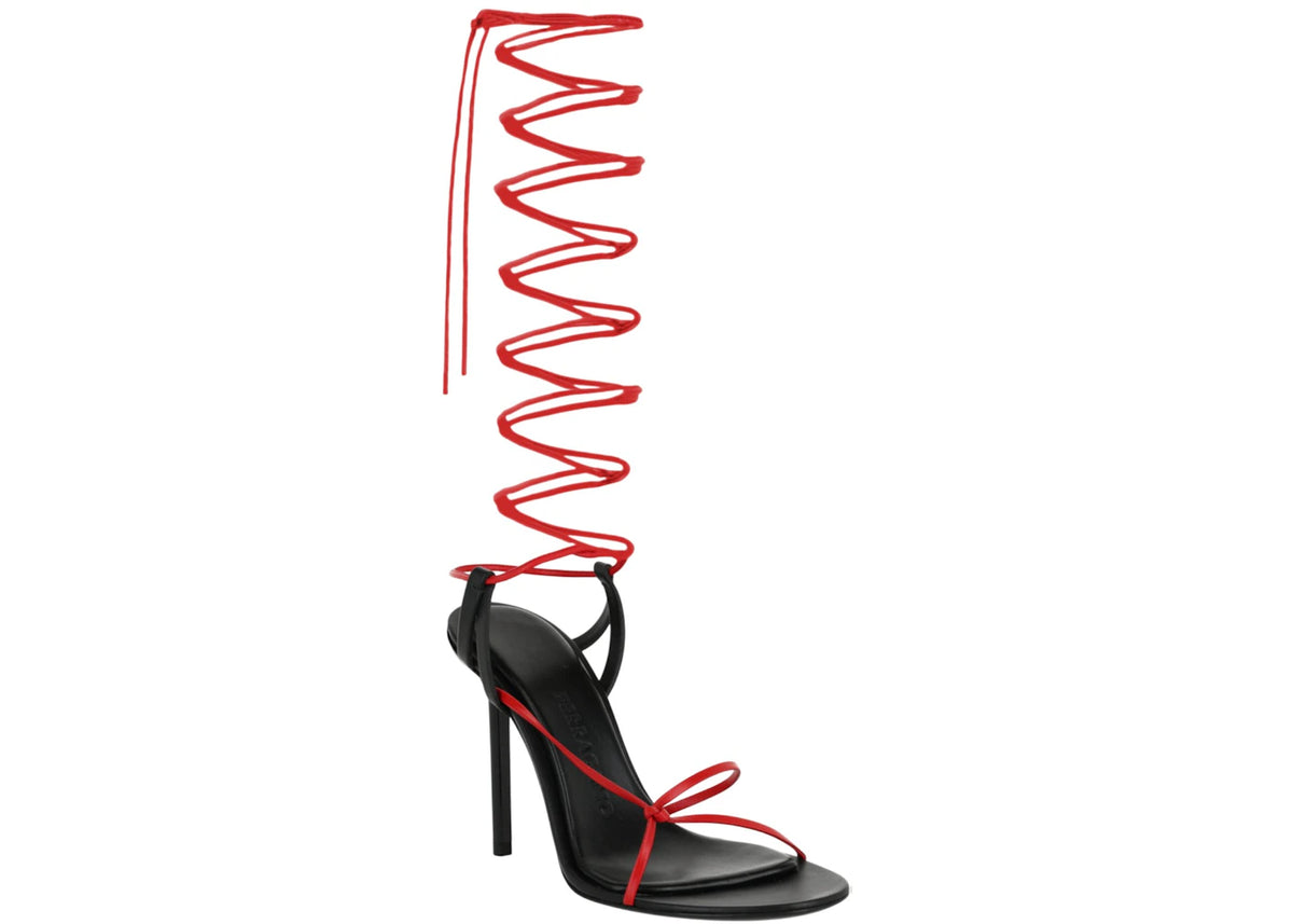 Ferragamo Azha X5 Wrap Tie Heels Black (Women's) - vue secondaire B