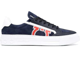 Ferragamo Borg 5 Low-Top Sneakers Blue