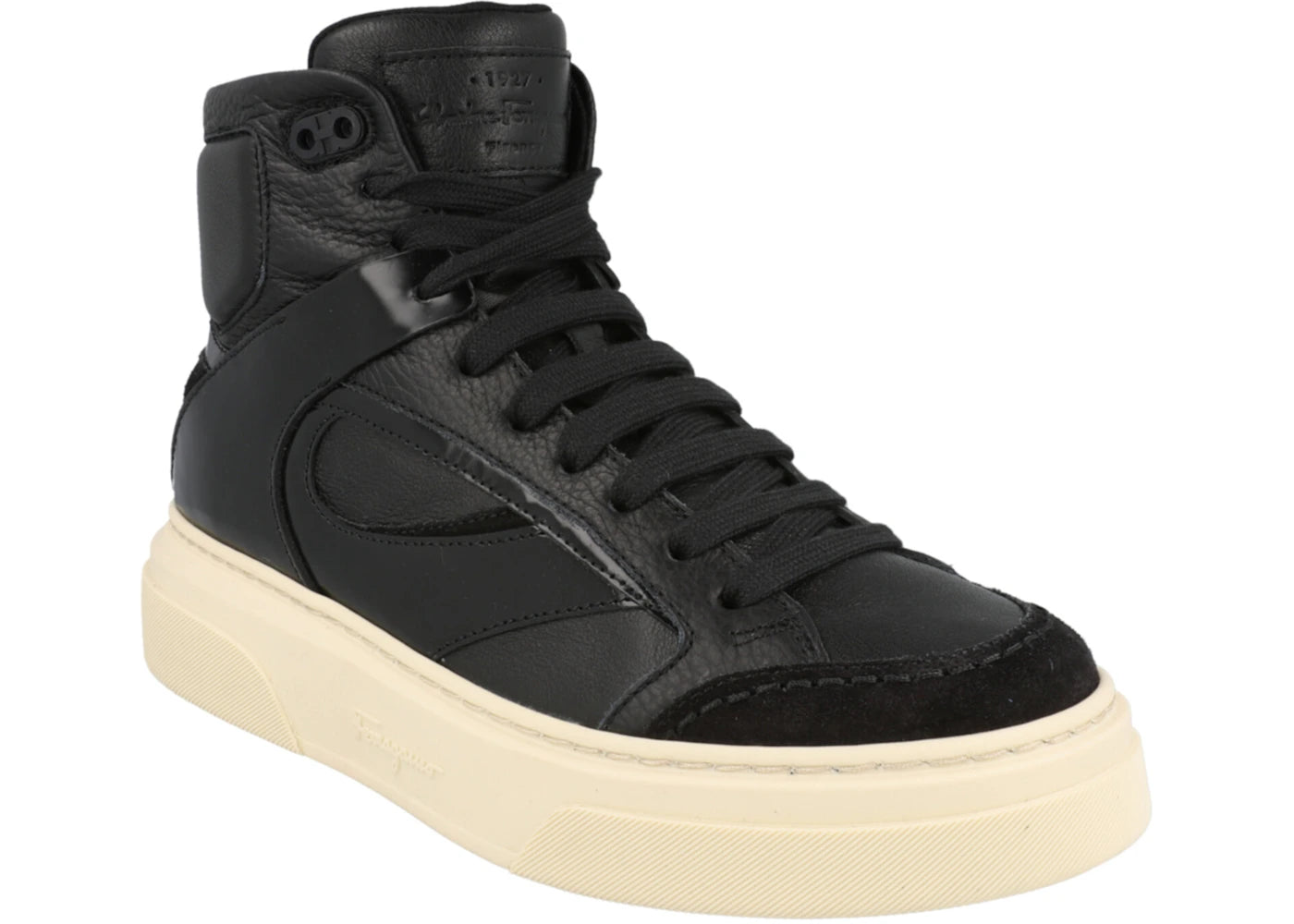 Ferragamo Cassio Leather High Top Black - vue secondaire B