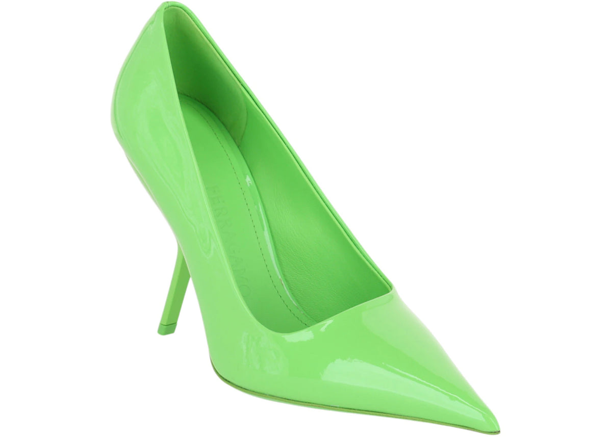 Ferragamo Eva X5 Pantent Leather Pumps Green (Women's) - vue secondaire B