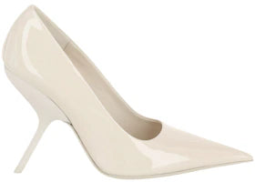 Ferragamo Eva X5 Pantent Leather Pumps White (Women's)