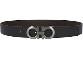 Ferragamo Gancini Leather Belt Black - vue 360