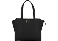 Ferragamo Gemini Leather Shoulder Bag Black