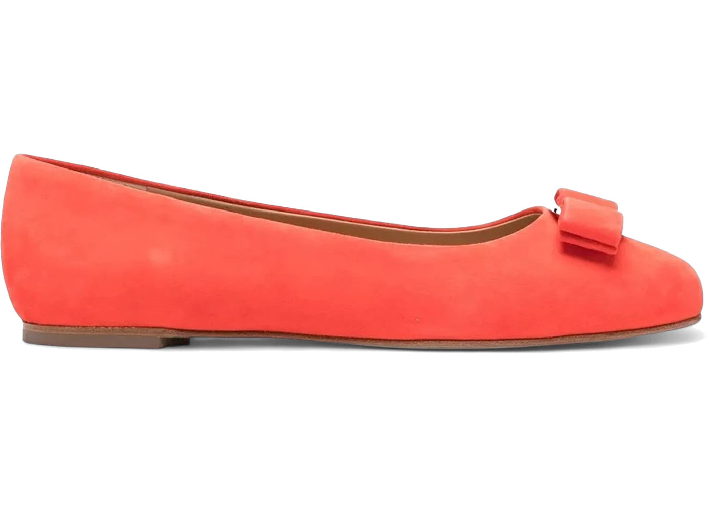 Ferragamo Logo-Plaque Ballerina Shoes Red (Women's) - vue secondaire A