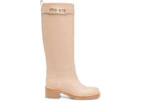 Ferragamo Ornament Square Gancini Boots Beige Khaki (Women's)