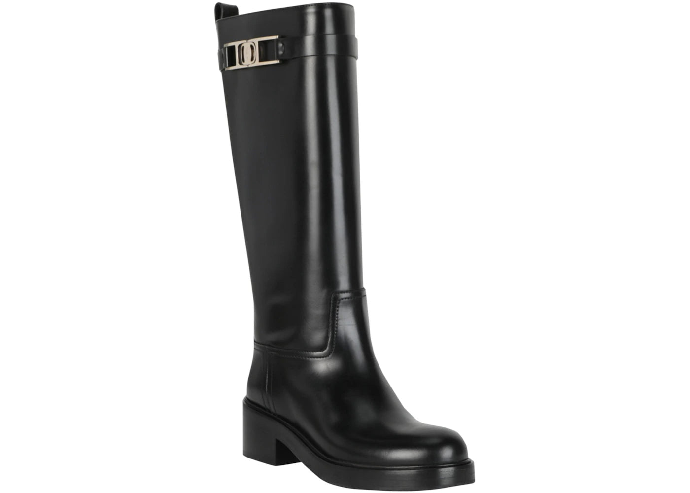 Ferragamo Rosalie Leather Boots Black (Women's) - vue secondaire B