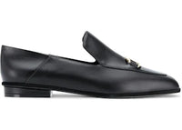 Ferragamo Square-Toe Leather Loafers Black (Women's)