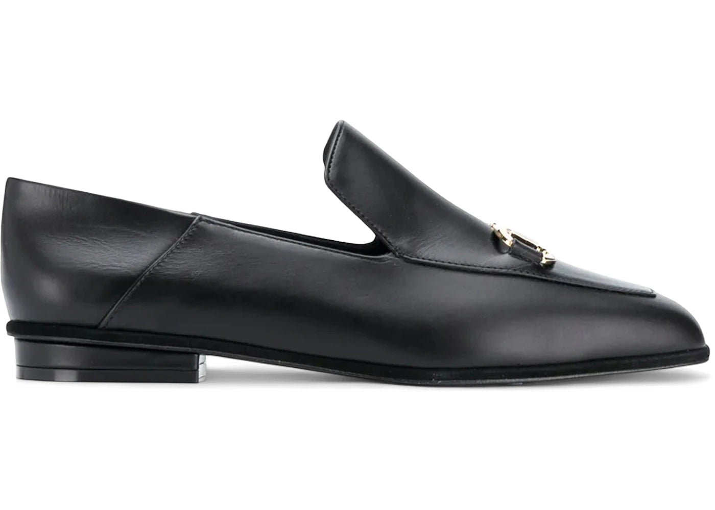 Ferragamo Square-Toe Leather Loafers Black (Women's) - vue secondaire A