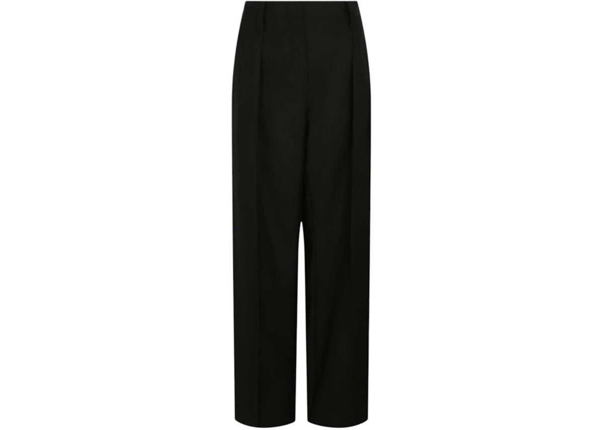 Ferragamo Women's High-Waisted Wide-Leg Trousers Black - vue 360