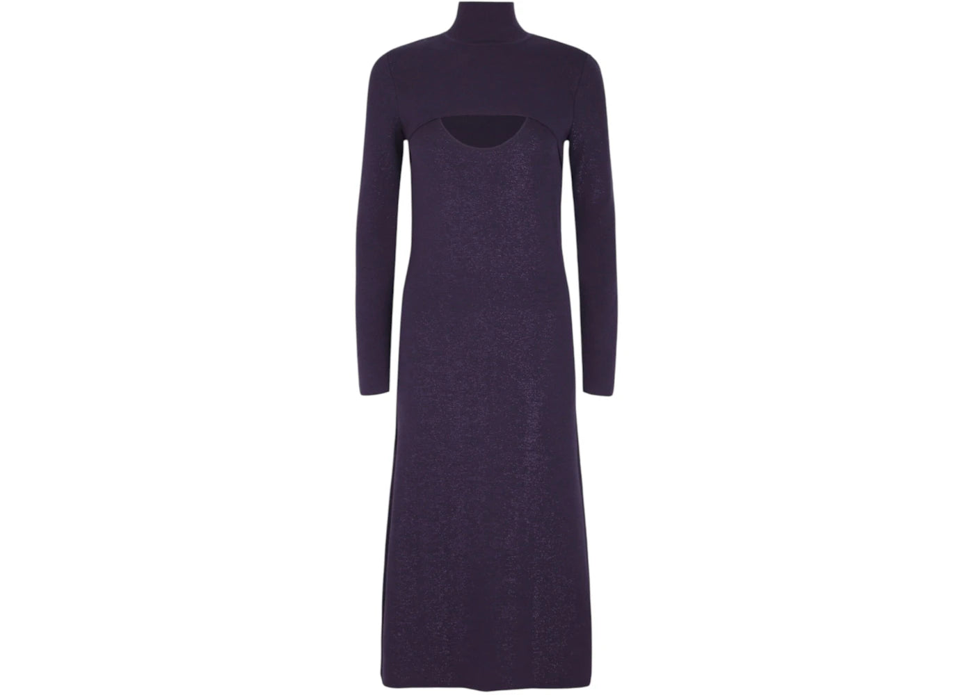 Ferragamo Women's Lamé Wool Blend Dress Purple - vue secondaire A