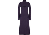 Ferragamo Women's Lamé Wool Blend Dress Purple