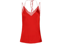Ferragamo Women's Satin V-Neck Camisole Red