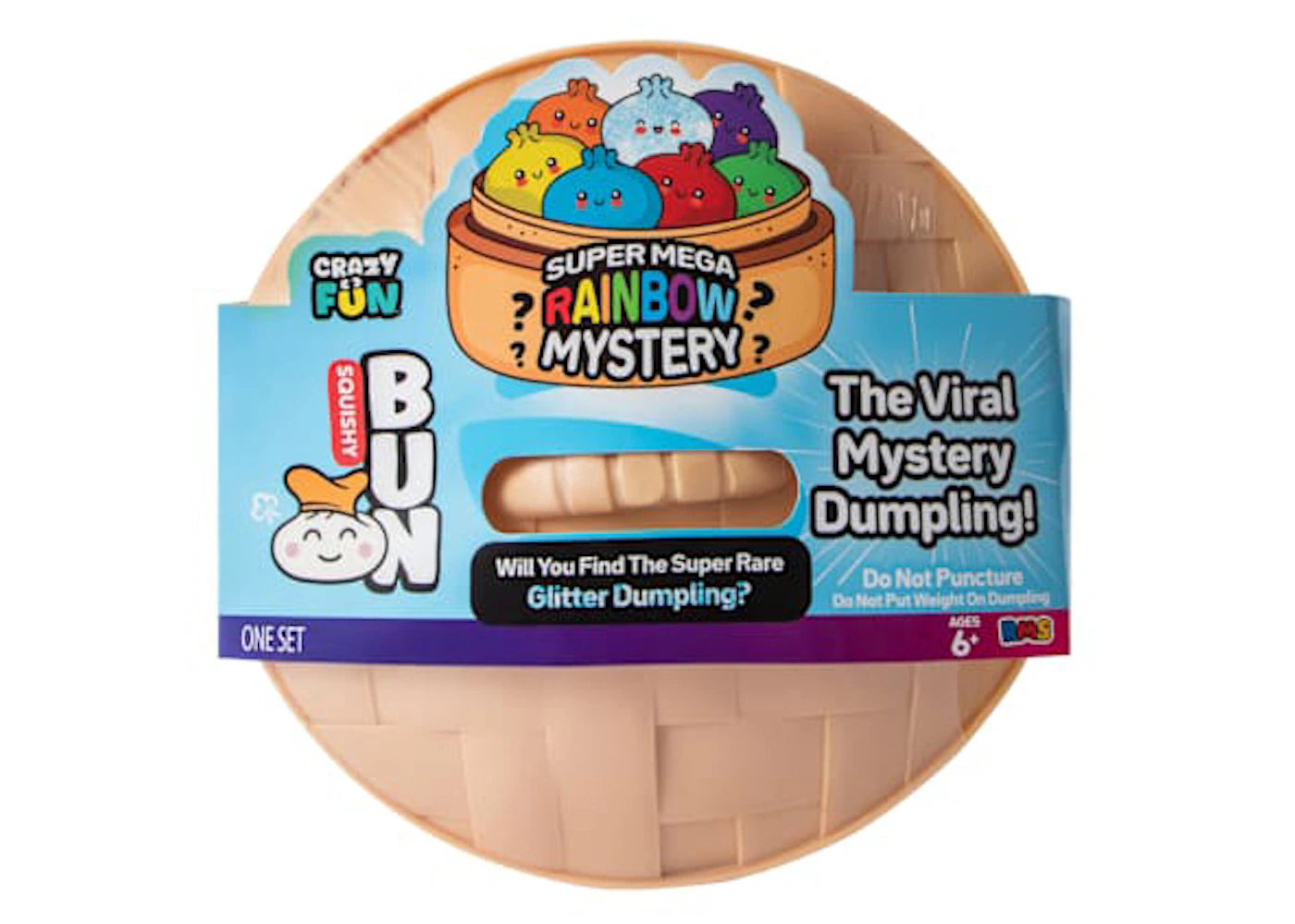 Squishy Bun Super Mega Rainbow Mystery Squishy "Dumpling" (Glitter Version) Blind Box - vue 360