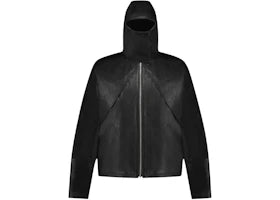 Flaneur Leather Balaclava Jacket Black