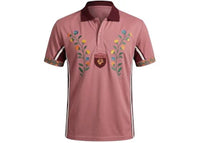 Found Floral Polo Jersey Rose/Maroon