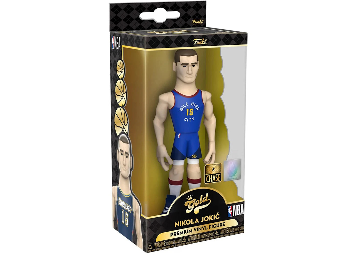 Funko Gold NBA Denver Nuggets Nikola Jokić 5 Inch Chase Exclusive Premium Figure - vue secondaire A