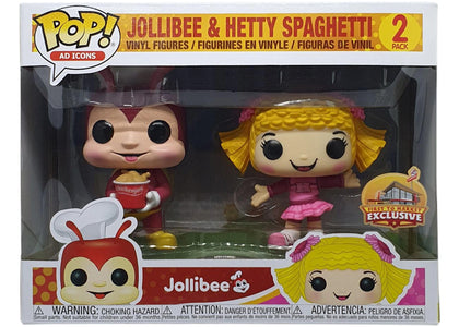 Funko Pop! Ad Icons Jollibee & Hetty Spaghetti Jollibee First To Market Exclusive 2 Pack - authentic Funko product