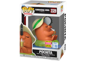 Funko Pop! Animation Chainsaw Man Pochita with Sunhat SDCC 2026 Figure #2329 - vue 360