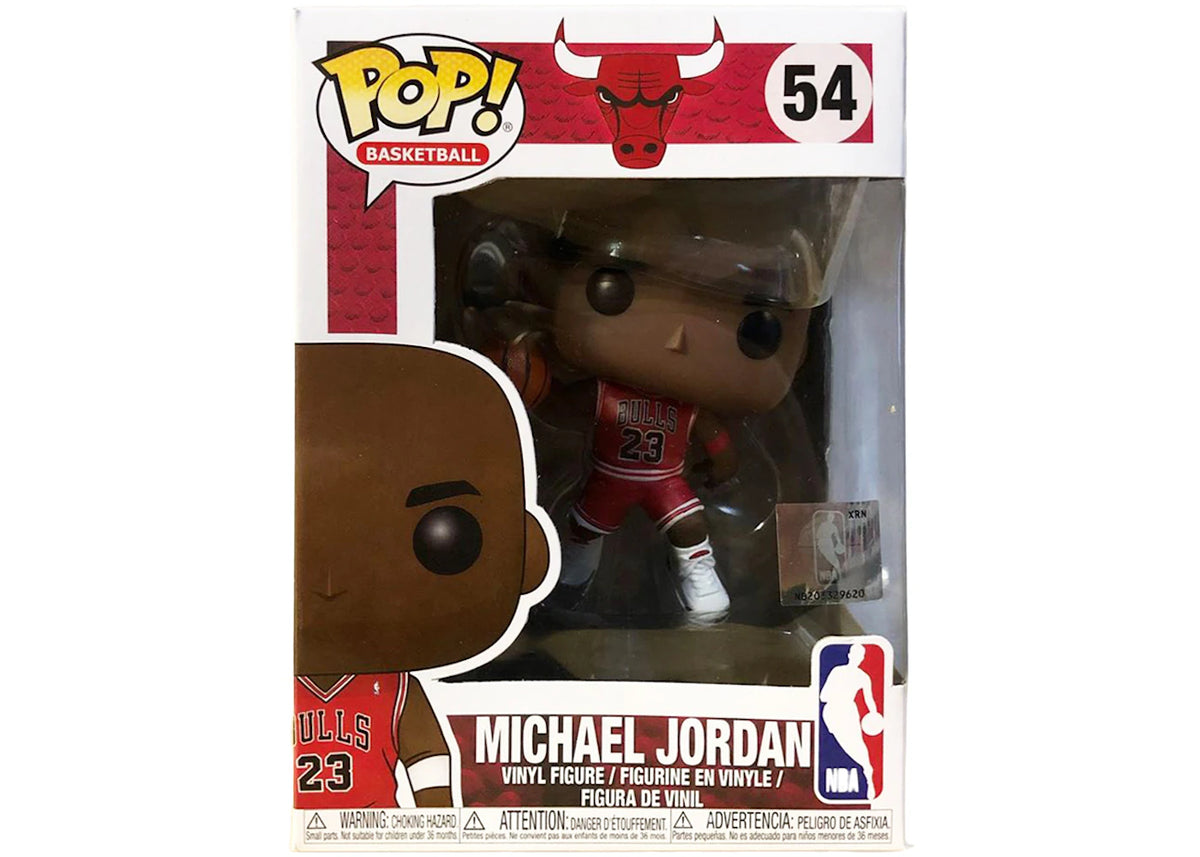 Funko Pop! Basketball Bulls Michael Jordan Red Jersey NBA Sticker Figure #54 - vue 360