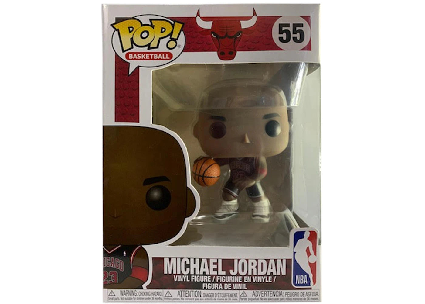 Funko Pop! Basketball Chicago Bulls Michael Jordan (Black Jersey) Figure #55 - vue 360