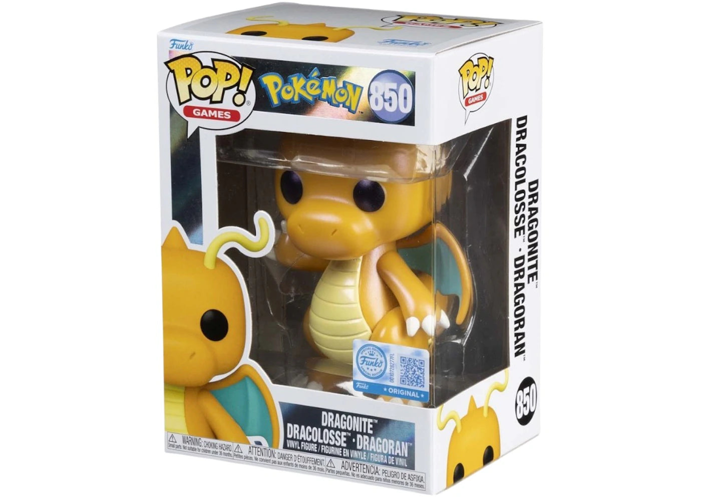 Funko Pop! Games-Pokemon-Dragonite Pearlescent Figure #850 - vue secondaire A