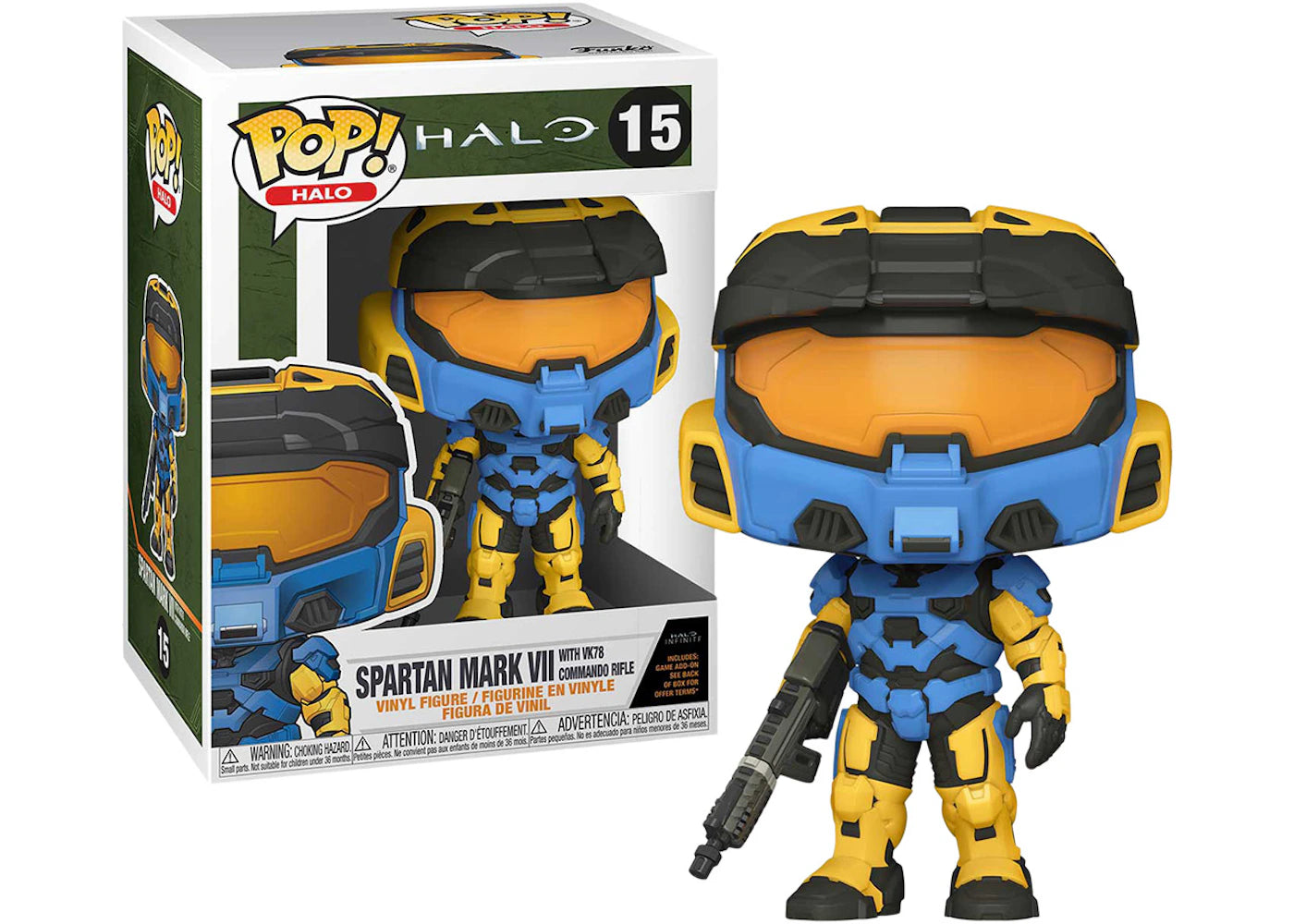 Funko Pop! Halo Infinite Spartan Mark VII with Commando Rifle (Deco) Includes Game Code! Figure #15 sneakers - authentic F...