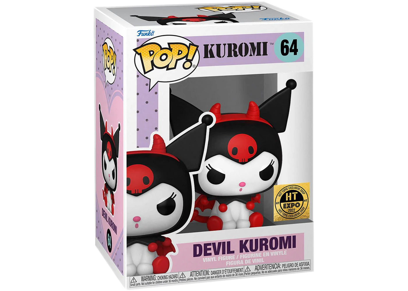 Funko Pop! Kuromi Devil Kuromi 2022 Hot Topic Expo Exclusive Figure #64 - vue 360