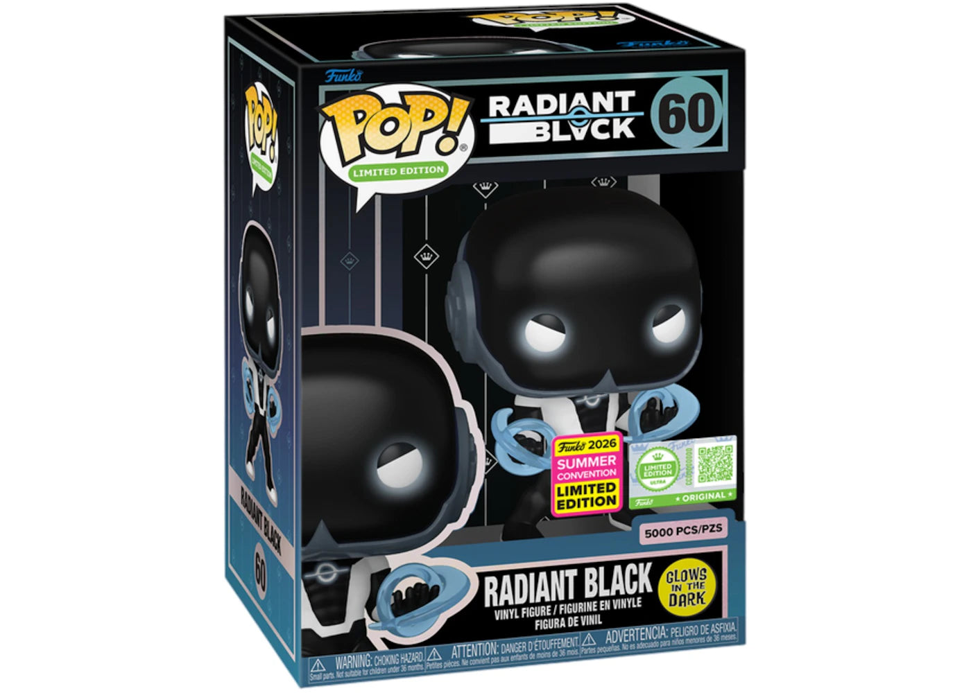 Funko Pop! Limited Edition Radiant Black Radiant Black (Glow) SDCC 2026 (5000PCS) Figure #60 - vue 360