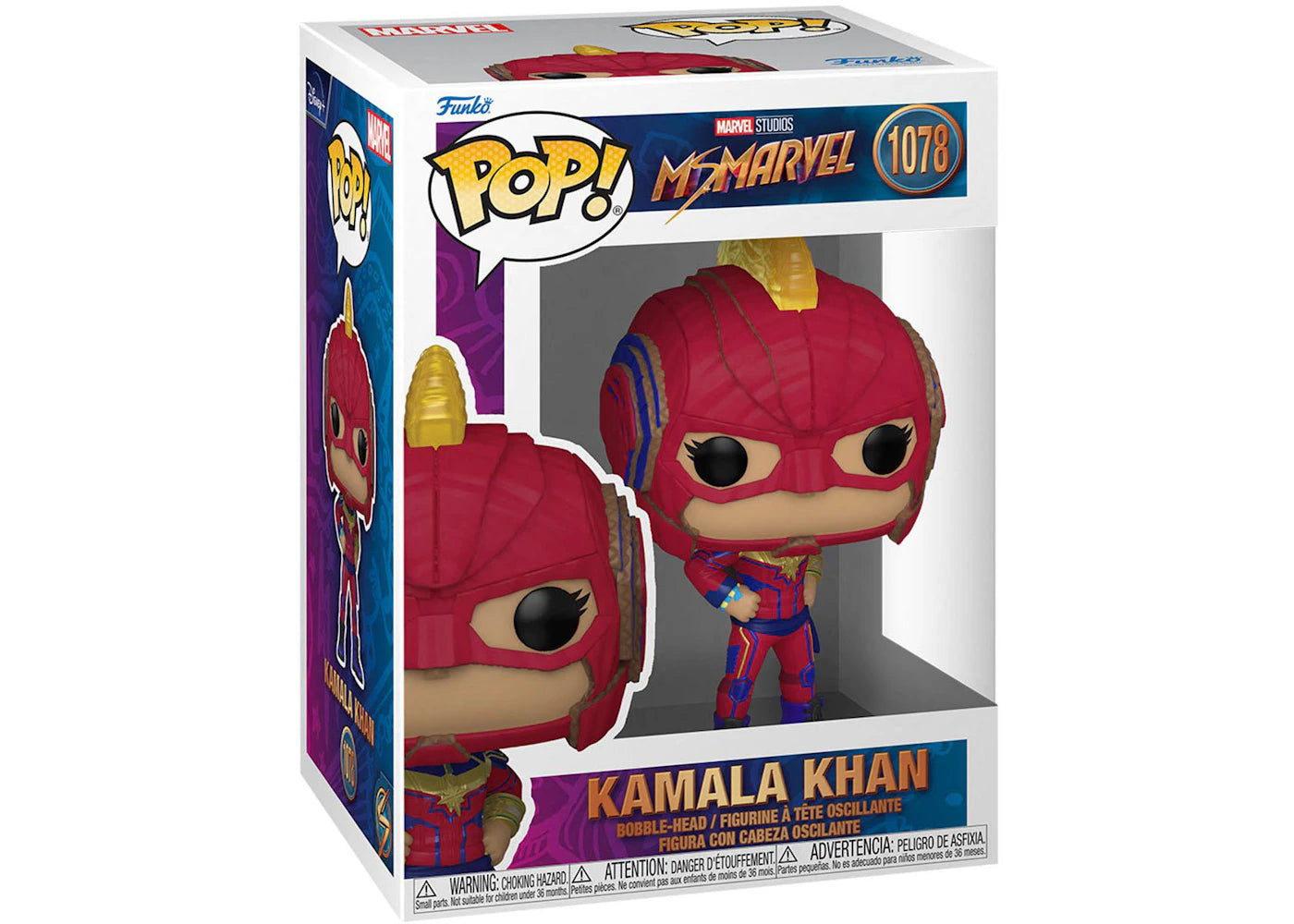 Funko Pop! Marvel Studios Ms. Marvel Kamala Khan Figure #1078 - vue secondaire A