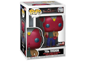 Funko Pop! Marvel WandaVision 70s Vision GameStop Exclusive Figure #718 - vue 360