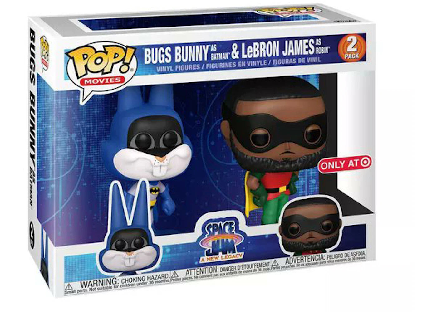 Funko Pop! Movies Space Jam A New Legacy Bugs Bunny As Batman And LeBron James As Robin Target Exclusive 2-Pack - vue secondaire A