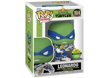 Funko Pop! Retro Toys Power Rangers x Teenage Mutant Ninja Turtles Leonardo Toy Tokyo 2022 SDCC Exclusive Figure #104 - au...
